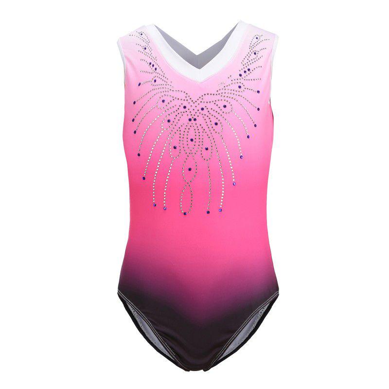 Sunnyway Mouwloze kleurverloop Patroon Jumpsuit Ballet Gymnastiek Dans Oefenkleding 10