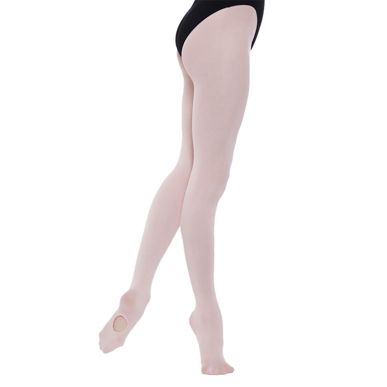 Silky Zijdeachtige dames/dames volledige voet dansballet panty's (1 paar) Medium wit
