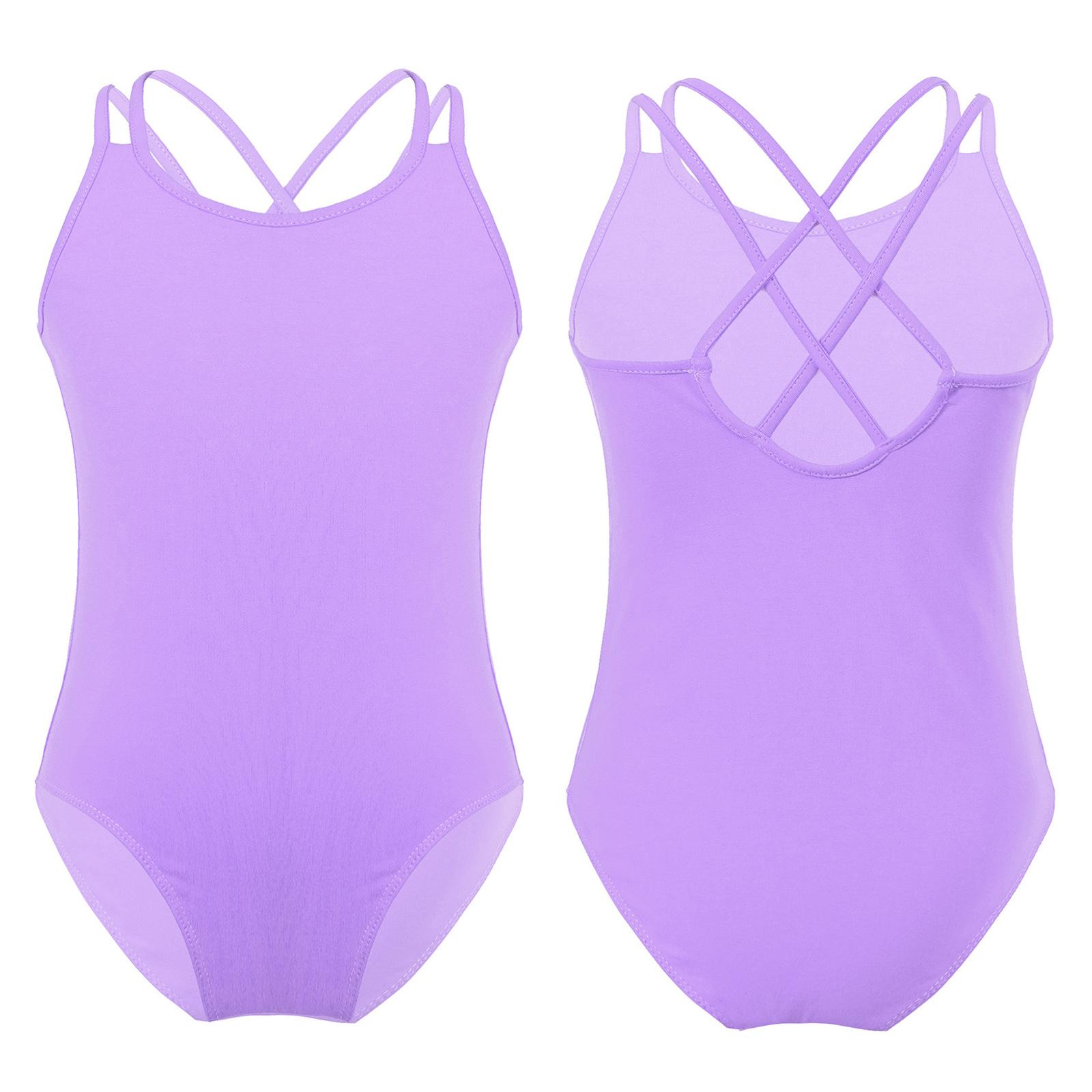 Tiaobug Kinderen Meisjes Hemdje Turnpakje Gymnastiek Ballet Dans Turnpakje Mouwloze Tank Top Body Dancewear 10-12 Years