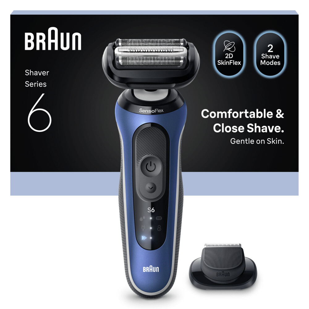 Braun Elektrisch Scheerapparaat Series 6 62-B1200S Blauw