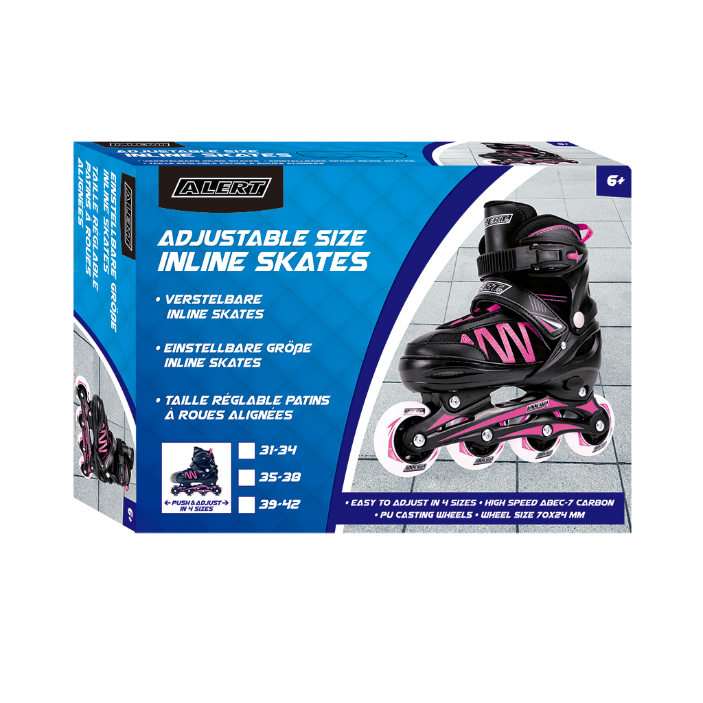 Alert Inline Skates  Roze Maat 35-38