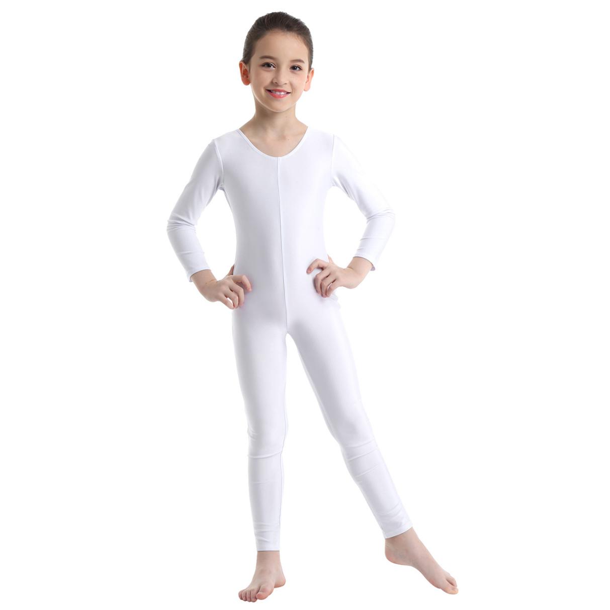 Daenrui Kinderen Meisjes Stijlvolle Kleding Lange Mouwen Ballet Dans Gymnastiek Turnpakje Jumpsuit Dancewear 7-8 Years