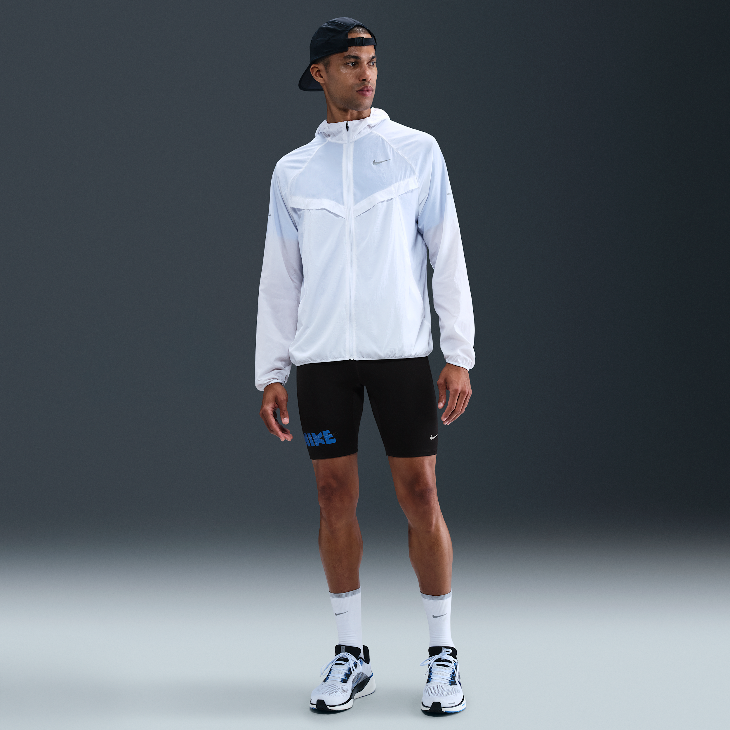 Nike Fast Dri-FIT halflange hardlooptights voor heren - Zwart