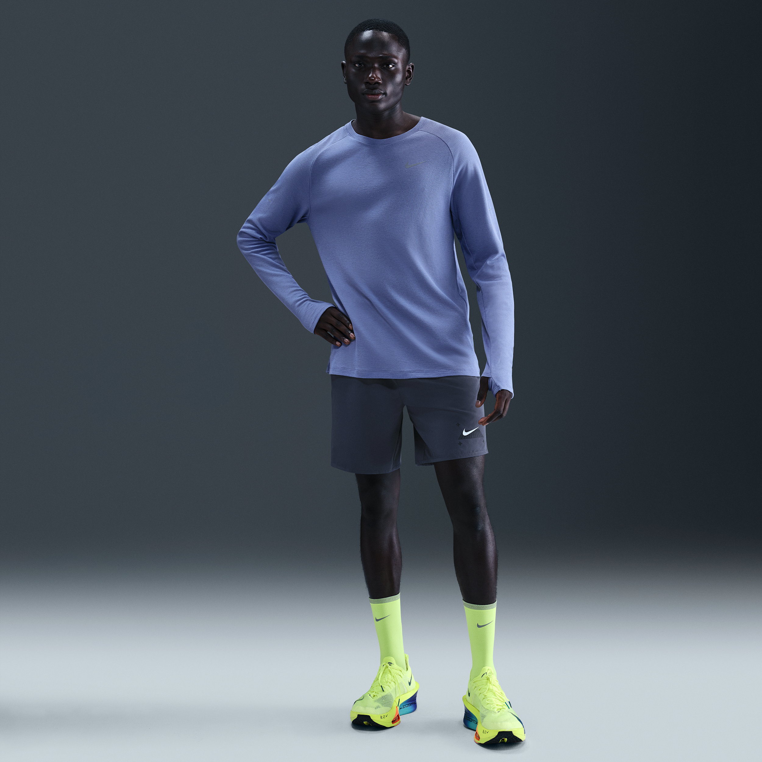 Nike Challenger herenshorts met binnenbroek (18 cm) - Blauw