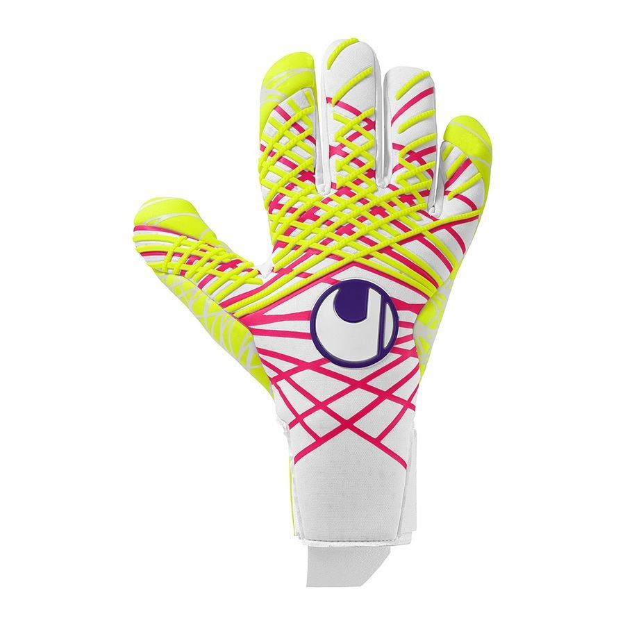 Uhlsport Keepershandschoenen Prediction Ultragrip HN Maignan - Wit/Roze/Fluo Yellow