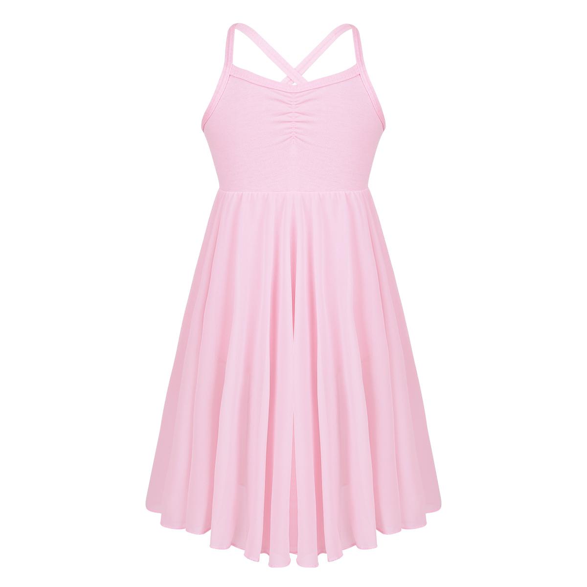 WinYing Meisjes Chiffon Balletpak Jurk Elegant Danskleding voor Balletvoorstellingen Oefening 4-5 Years roze