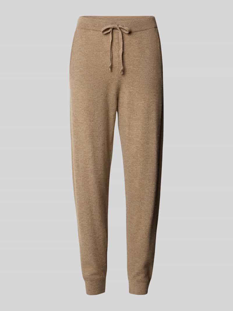 Jake*s Casual Joggingbroek van kasjmier met elastische band