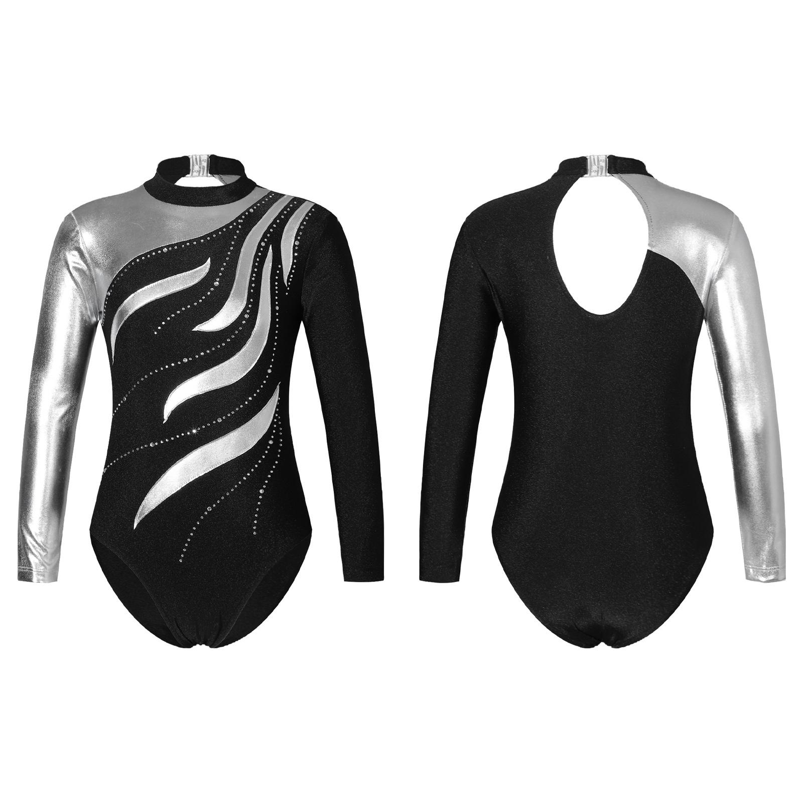Fldy Kinderen Meisjes Lange Mouw Ballet Dans Turnpakje Unitard Ballerina Gymnastiek Danskostuums 5-6 Years