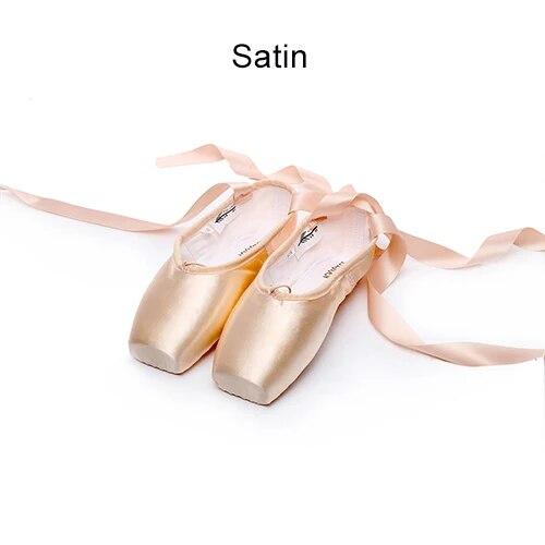 Saiya shoe Professionele balletpointe-schoenen canvas satijn roze zwart rode ballerina voor dansvoorstelling met teenkussen 45