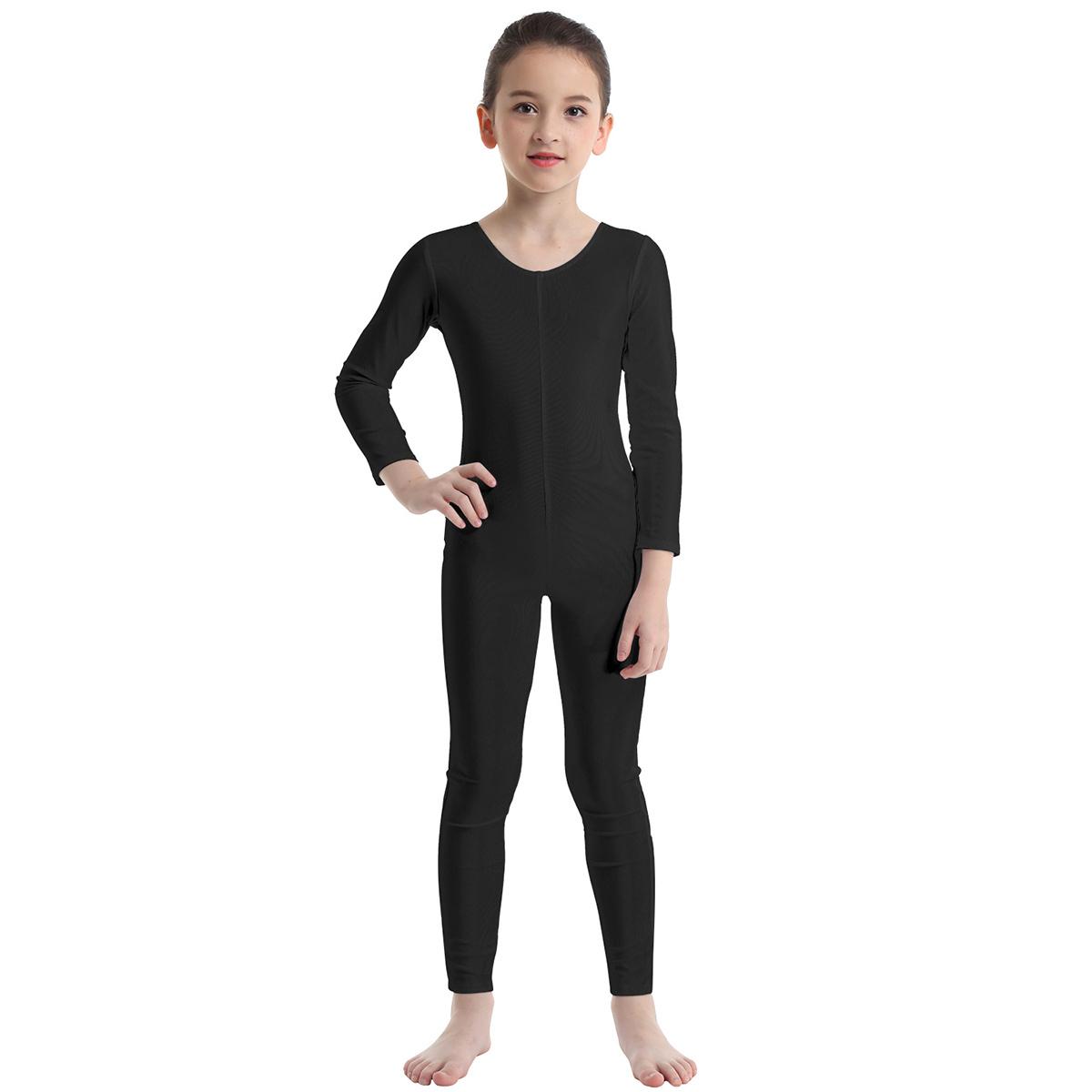 Yeahdor Kinderen meisjes ballet gymnastiek turnpakje dans lange mouwen jumpsuit bodysuit danskleding kinderen full body unitard 3-4 Years