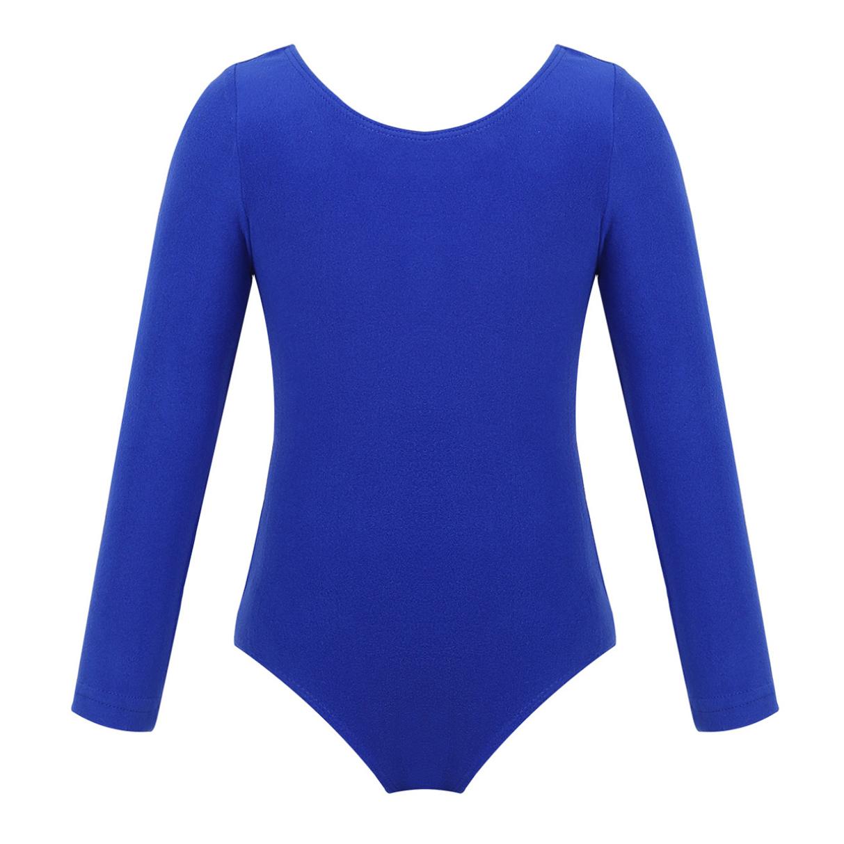 YONGHS Kinderen Meisjes Lange Mouwen Rekbare Gym Ballet Dans Leotard Danskleding Kostuum 11-12 Years