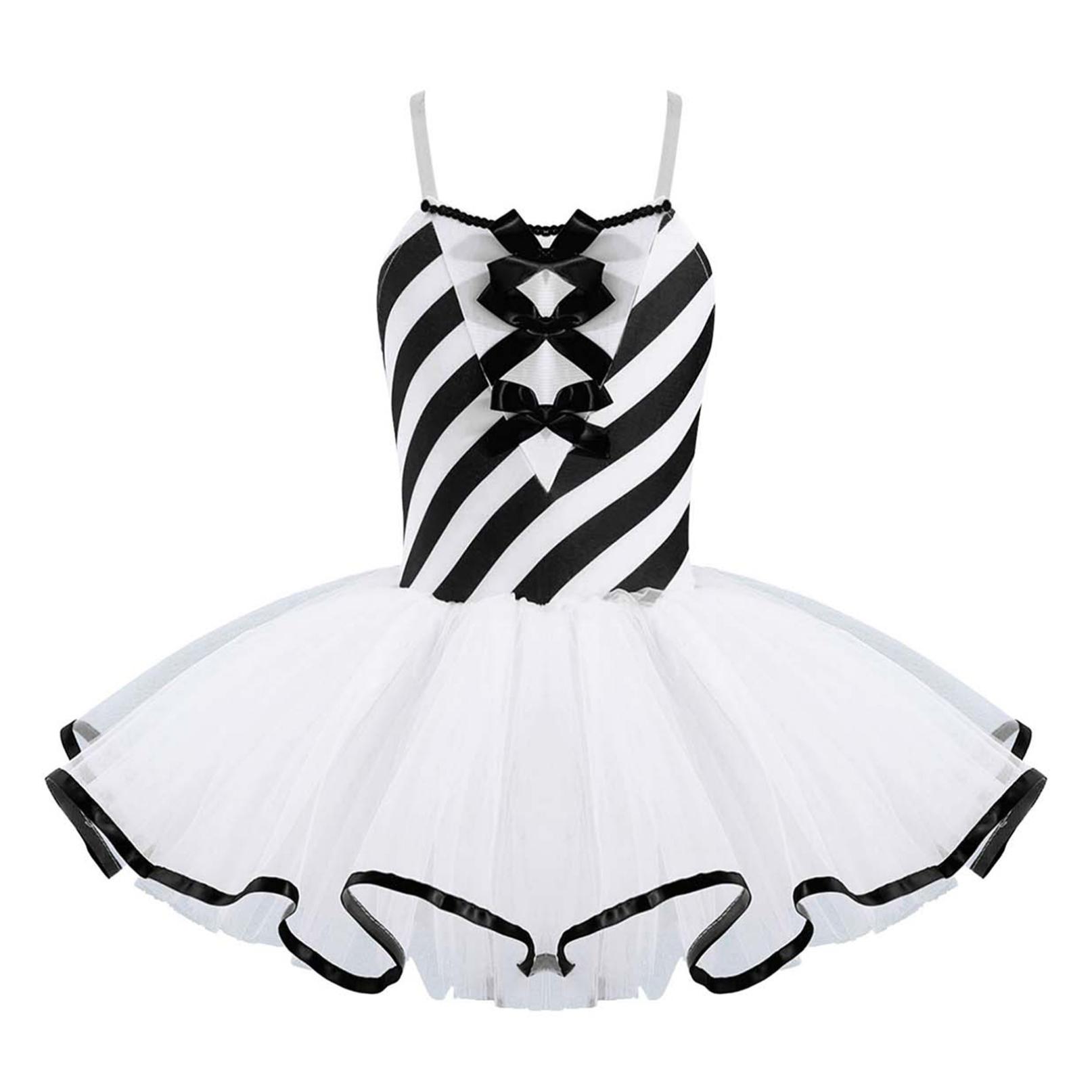 Inlzdz Kinderen Meisjes Spaghettibandjes Dancewear Ballet Dans Tutu Jurk Turnpakje Kerst Dansen Kostuum 3-4 Years