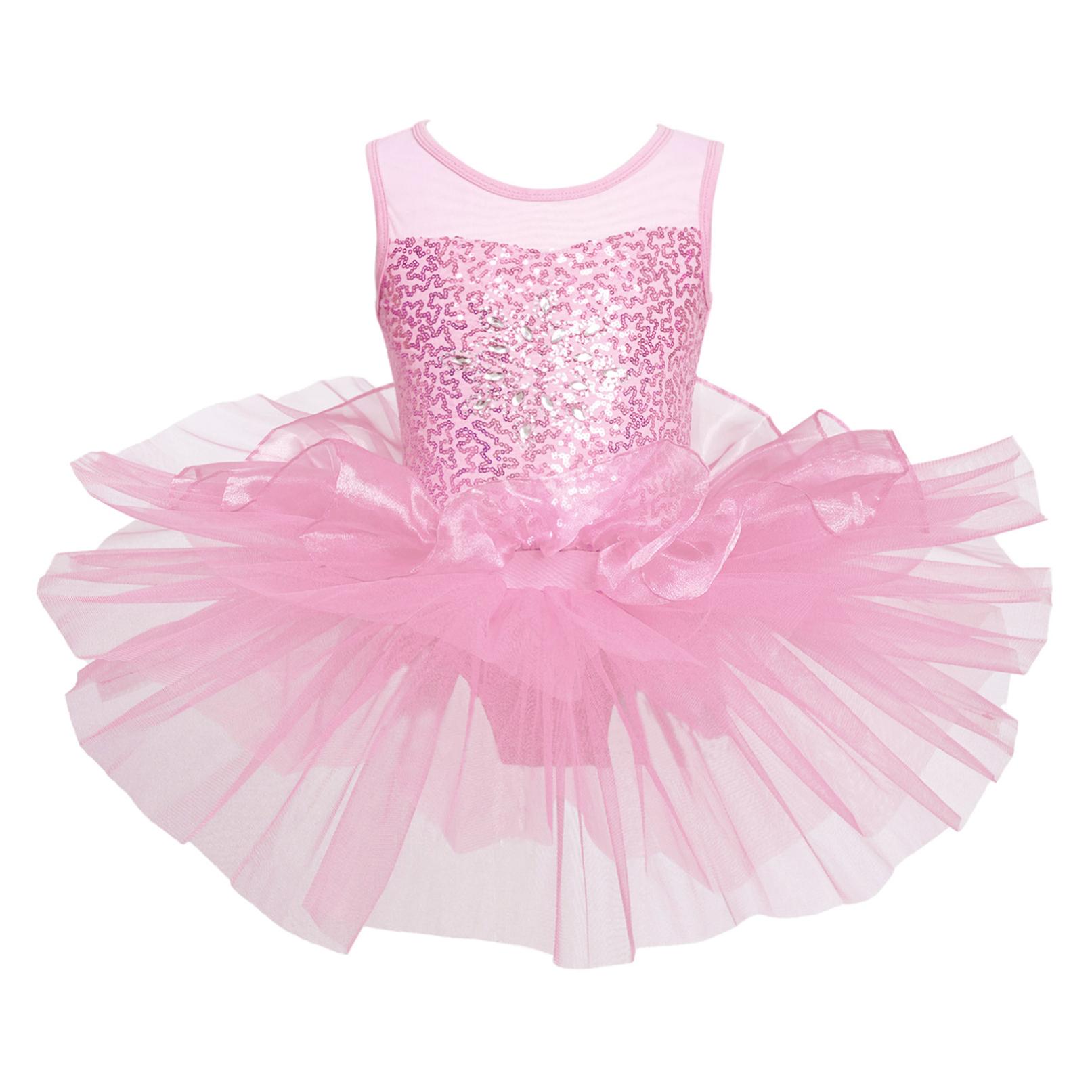 YOOJIA Meisjes's Pailletten Ballet Jurk Danskleding Kostuum met Chiffon Leotard Gymnastiek Dans Jurk 10-12 Years