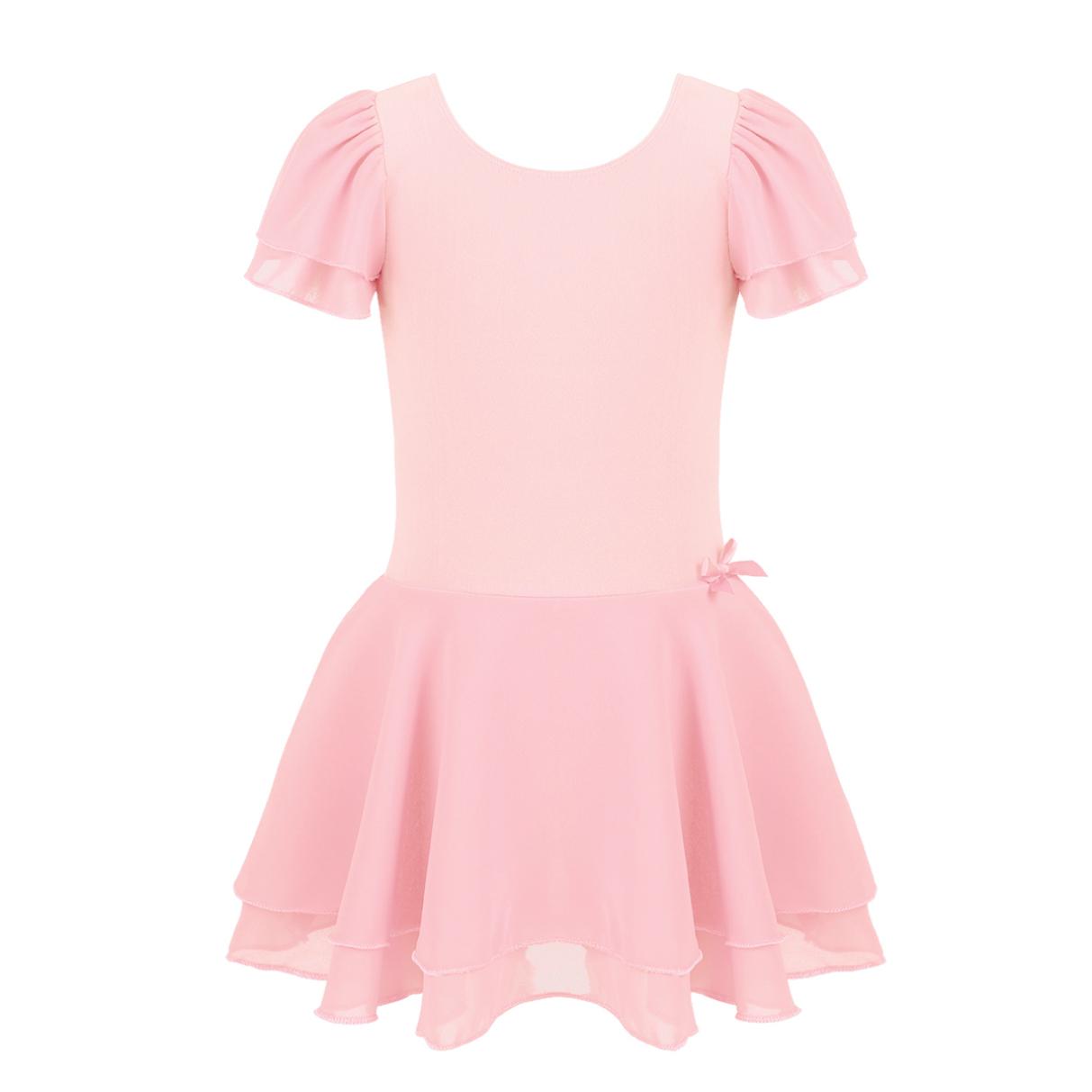 Daenrui Kinderen Meisjes Leotard Ballet Danskleding Tutu Jurk Rok Peuter Gymnastiek Podiumvoorstelling Kostuum 3-4 Years roze