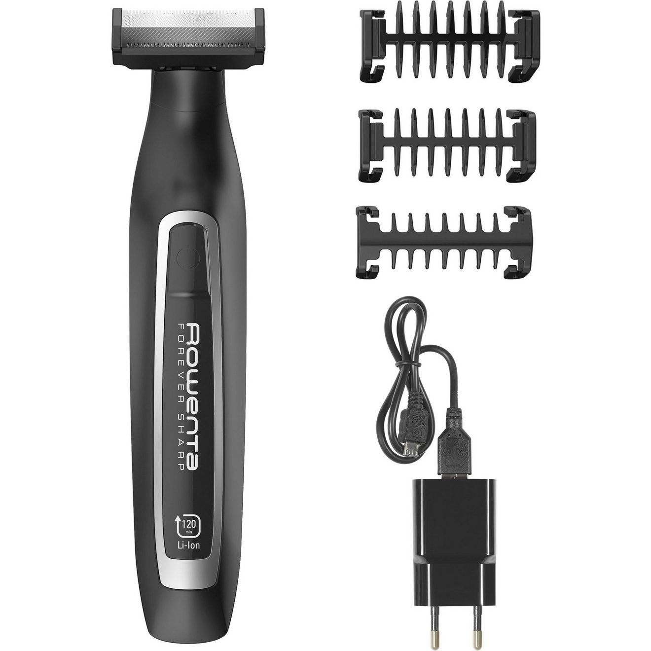 Rowenta Elektrisch scheerapparaat TN6000 Forever Sharp 3 opzetstukken, 120 min. looptijd, zelfslijpende mesjes (set)