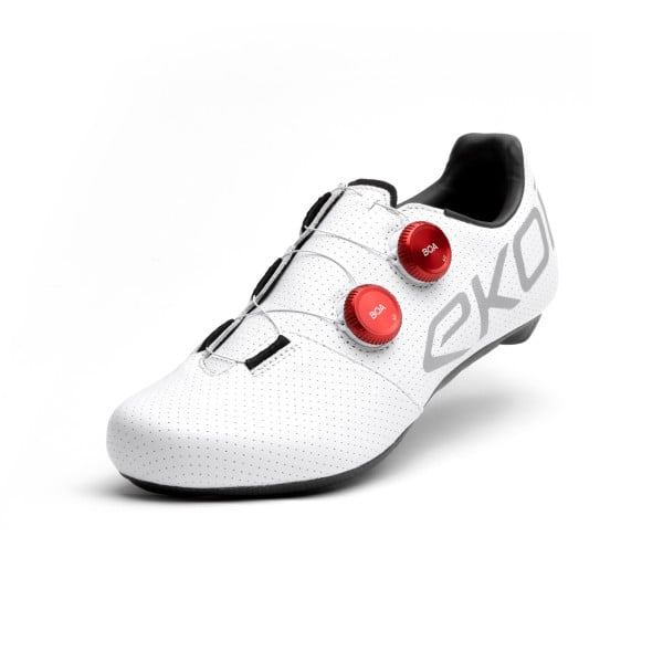Wielrenschoenen EKOI Racing C12 Pro Team Ltd BikingMan Wit