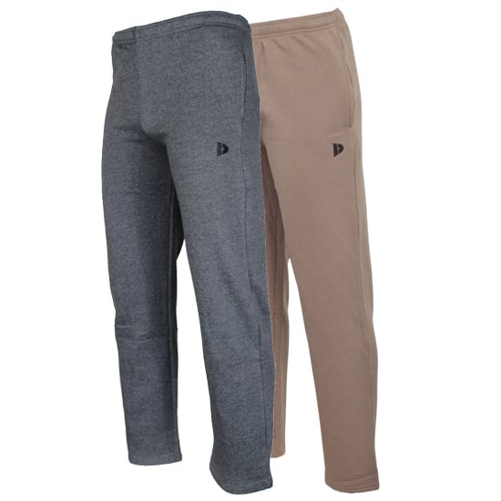Donnay Donnay Heren - 2-Pack - Joggingbroek Wess - Donkergrijs & Taupe Grey
