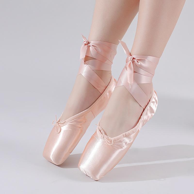 AAFFLL SHOES Dansschoenen Ballet Kinderen Beginners Oefenen Retro Volwassenen Satijnen Bandjes Indoor Training Platte Teen Schoenen 37