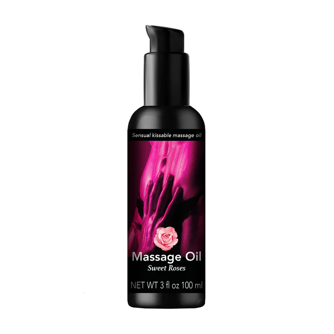 PharmQuests Kissable Massage olie met de geur van Sweet Roses
