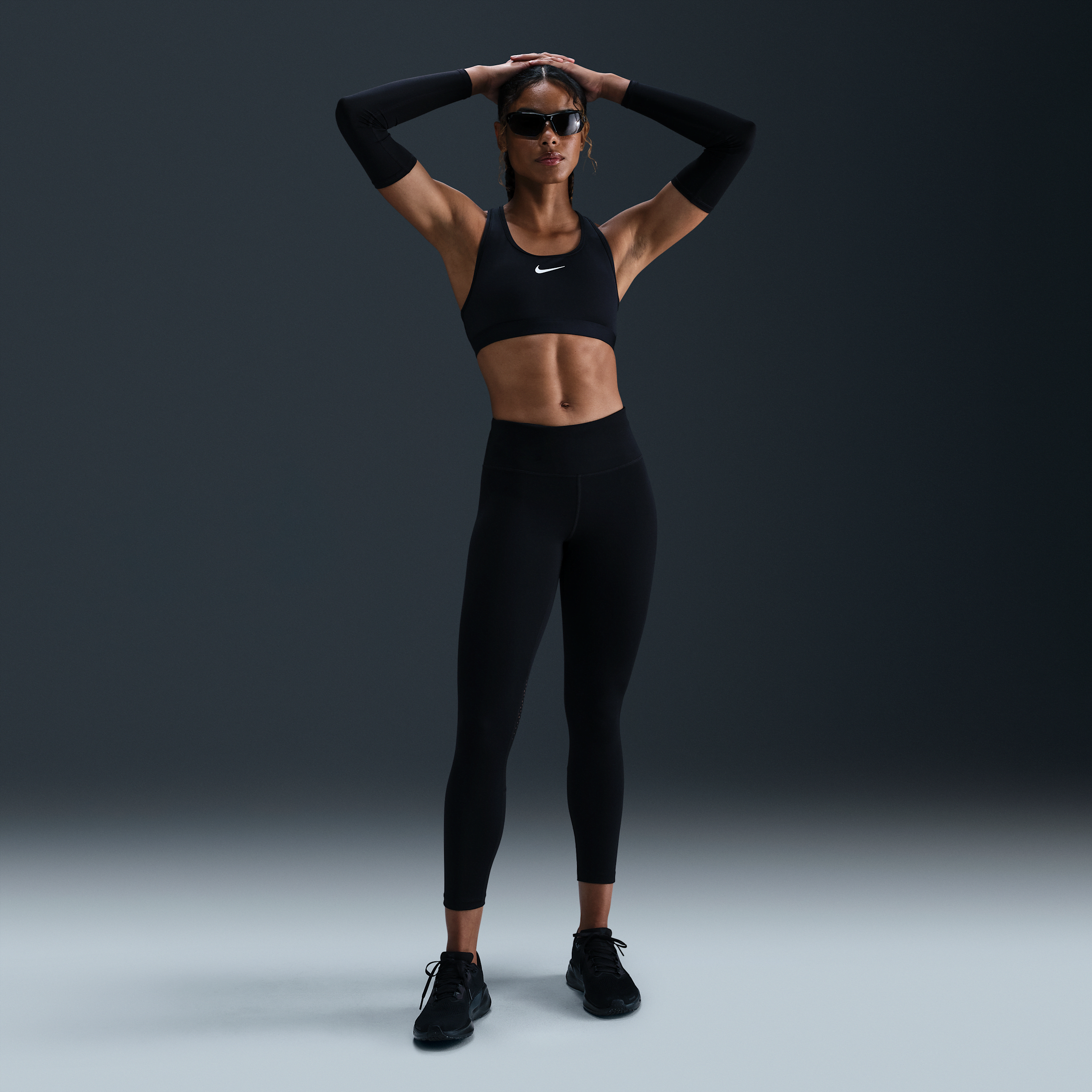 Nike Fast 7/8-legging met halfhoge taille voor dames - Zwart