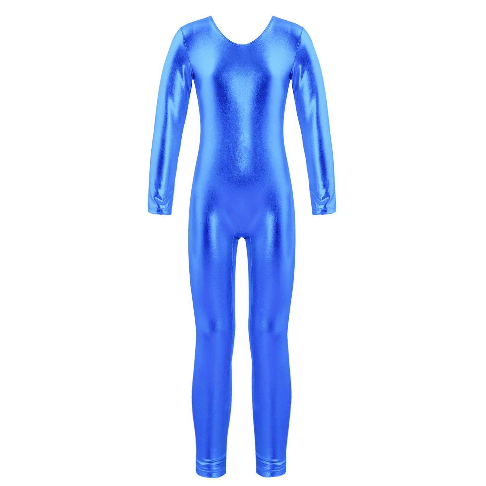 Tiaobug Kinderen Meisjes Stijlvolle Kleding Lange Mouwen Ballet Dans Gymnastiek Turnpakje Jumpsuit Dancewear 12-14 Years