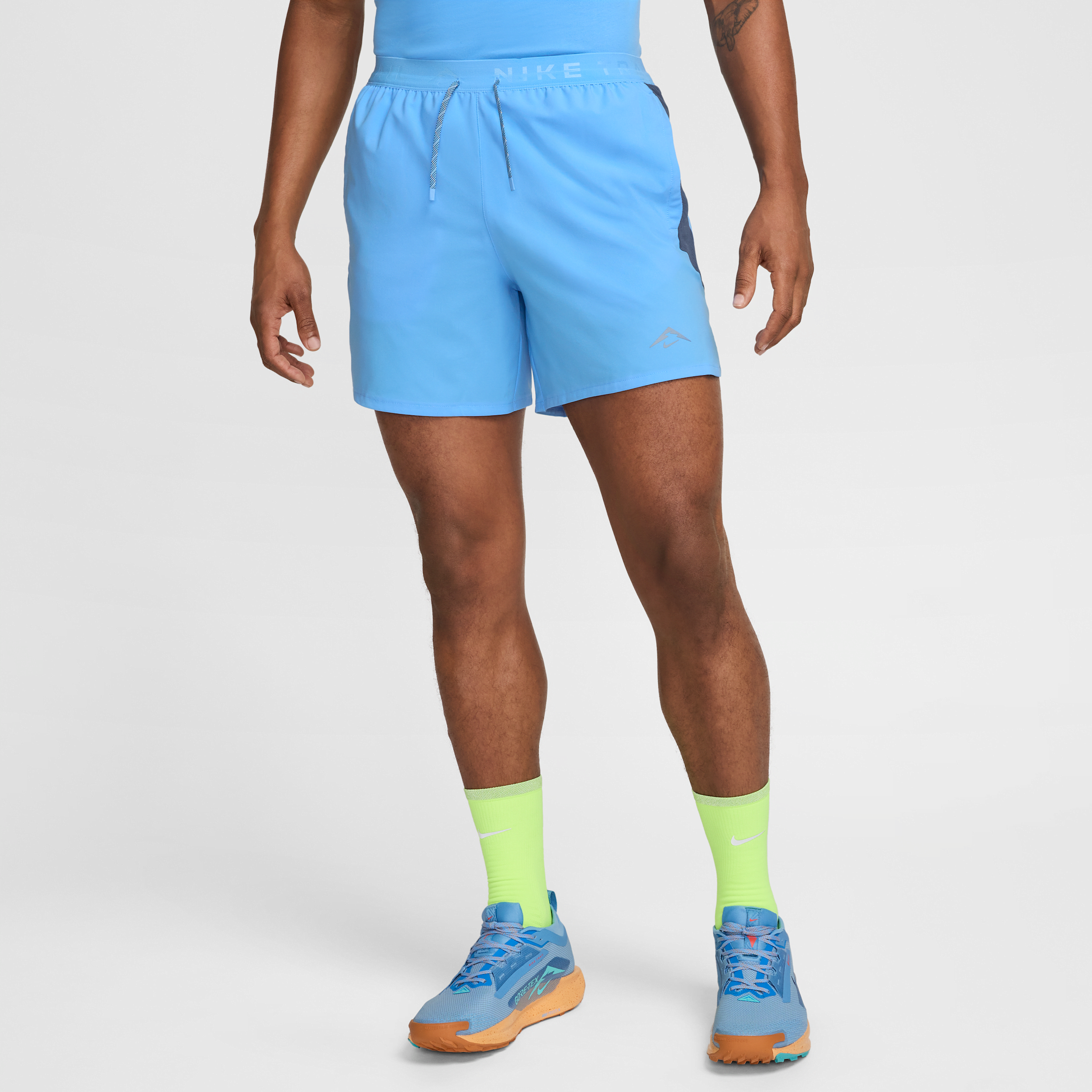 Nike Trail Dri-FIT hardloopshorts met binnenbroek voor heren (15 cm) - Blauw