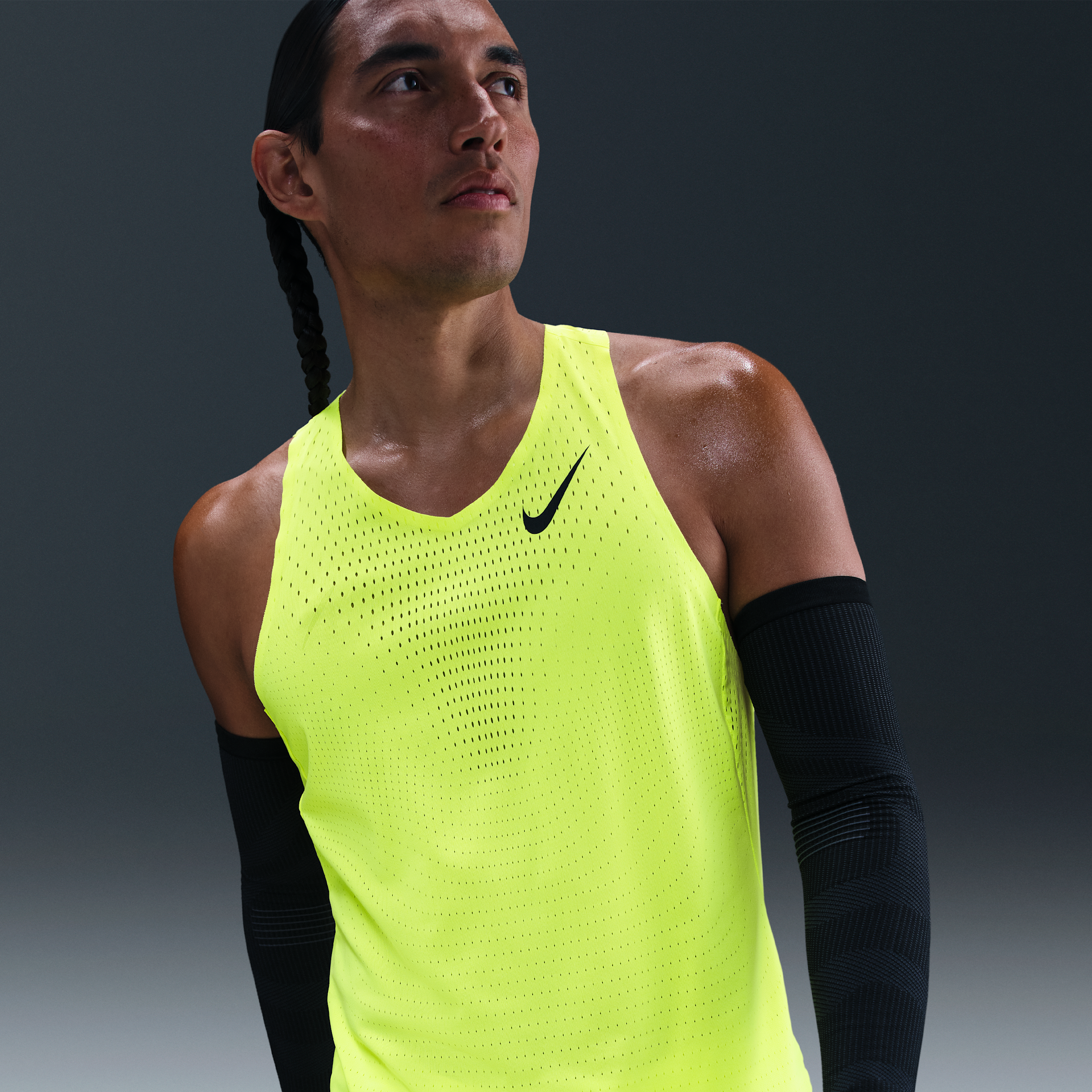 Nike AeroSwift Dri-FIT ADV hardloopsinglet voor heren - Geel