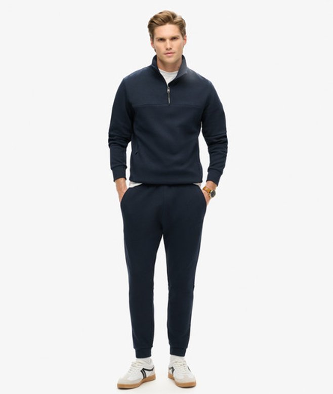 Superdry Tech Joggingbroek met Taps Toelopende Pijpen Blauw