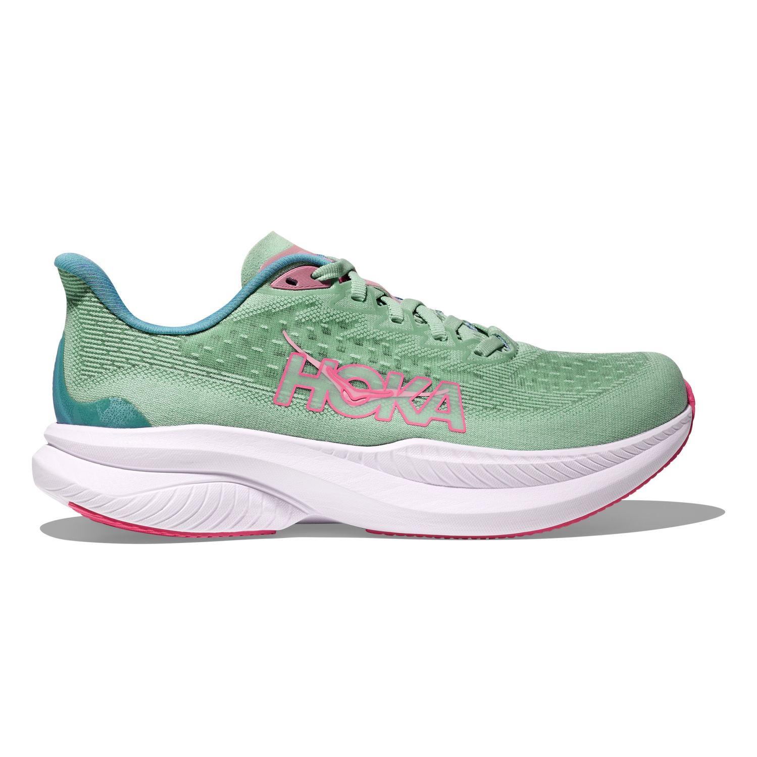 Hoka One One Hoka Mach 6 hardloopschoenen Jadeite/Alpine Blue dames