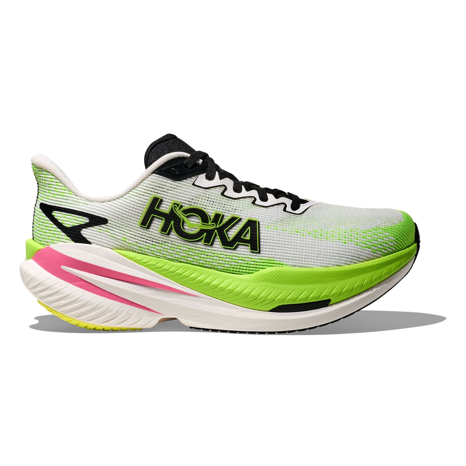 Hoka One One Hoka Mach X 3 hardloopschoenen White/Neon Lime dames