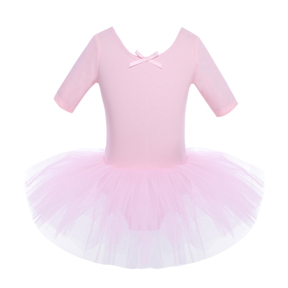 IEFiEL Kids Meisjes Party Tule Ballet Dans Slijtage Gymnastiek Turnpakje Dansen Tutu Jurk Ballerina Kostuum 2-3 Years roze