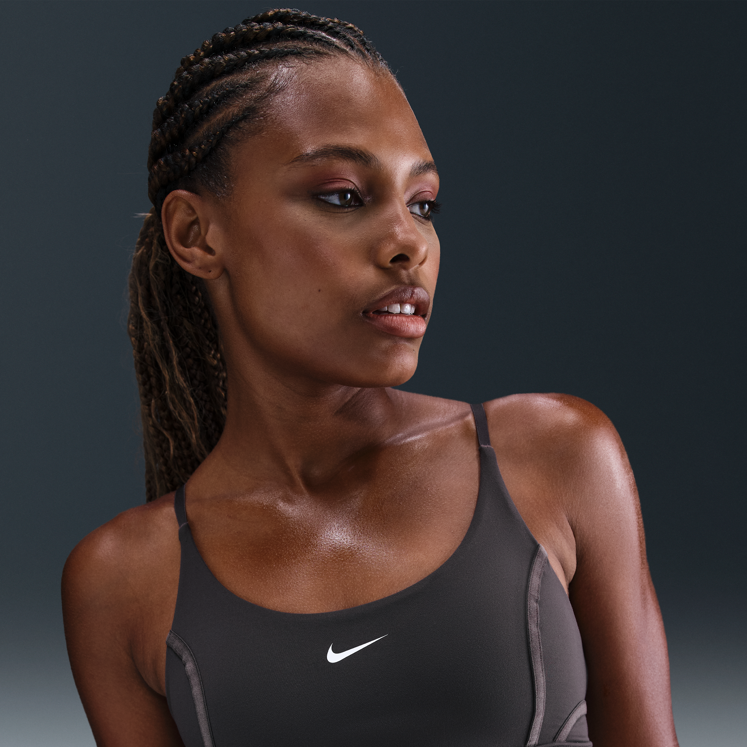 Nike One sport-bh met vulling en lichte ondersteuning - Grijs