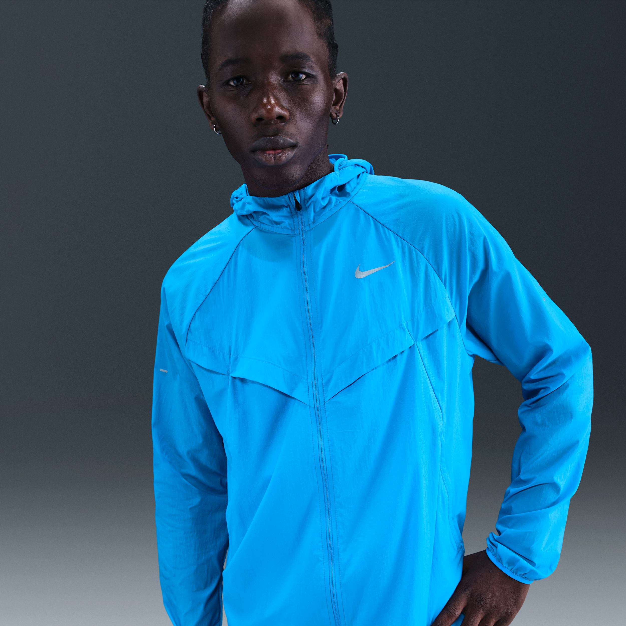 Nike Stride Repel UV hardloopjack voor heren - Blauw