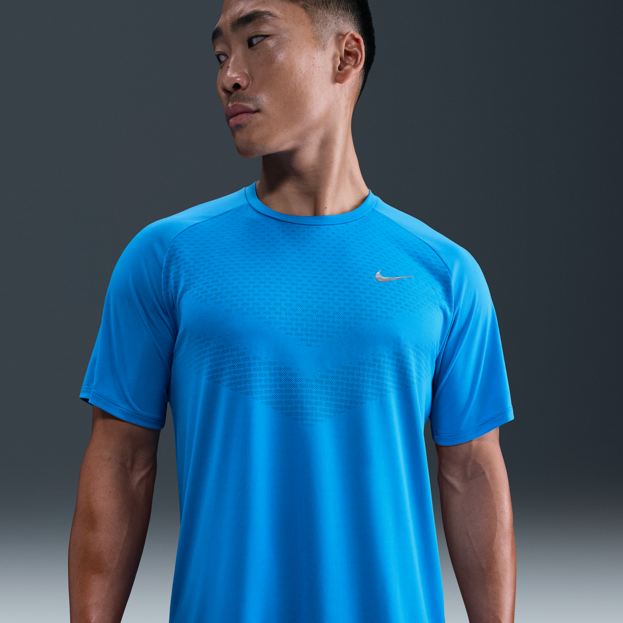 Nike Stride Dri-FIT ADV hardlooptop met korte mouwen voor heren - Blauw