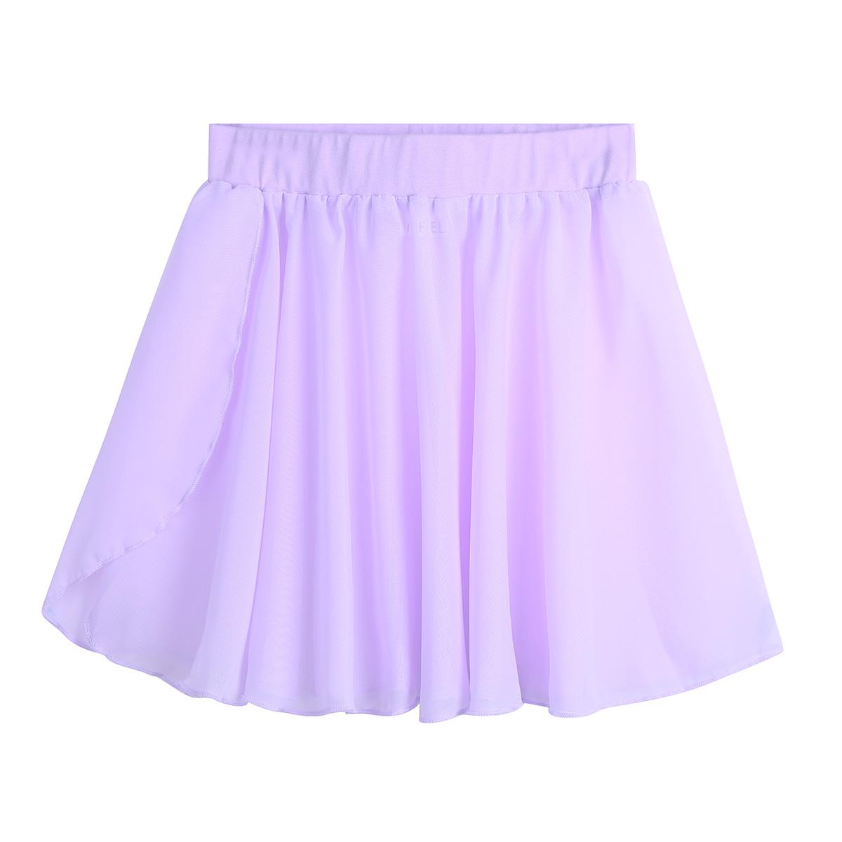IEFiEL Kinderen Meisjes Ballet Dans Rokken Chiffon Mini Pull-On Wikkelrok Ballerina Verkleedkostuum Feest Tutu 5-6 Years paars