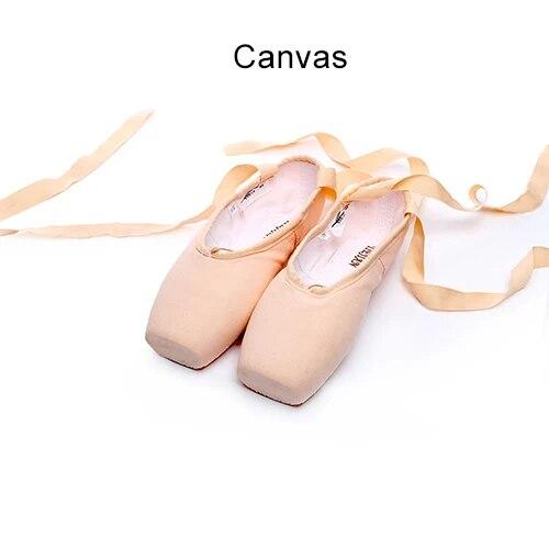 Saiya shoe Professionele balletpointe-schoenen canvas satijn roze zwart rode ballerina voor dansvoorstelling met teenkussen 45