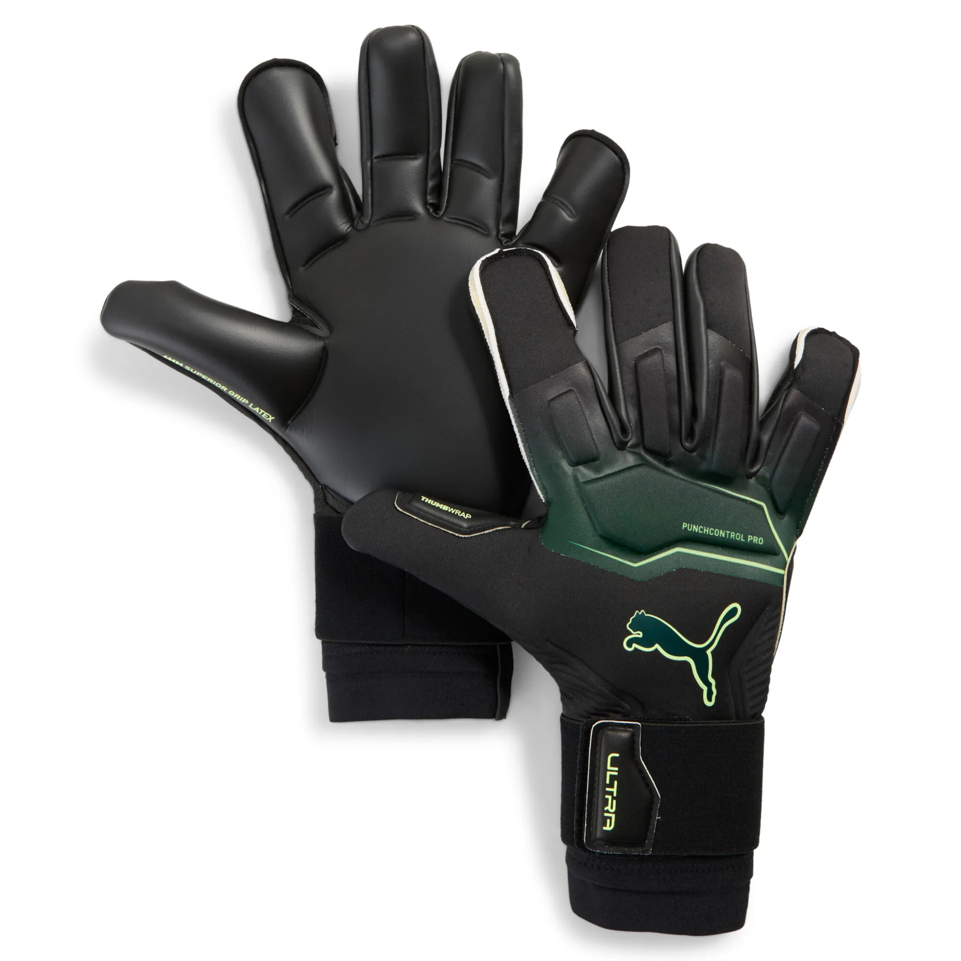 Puma Ultra Ultimate Hybrid Black Green - Keepershandschoenen - Maat 10