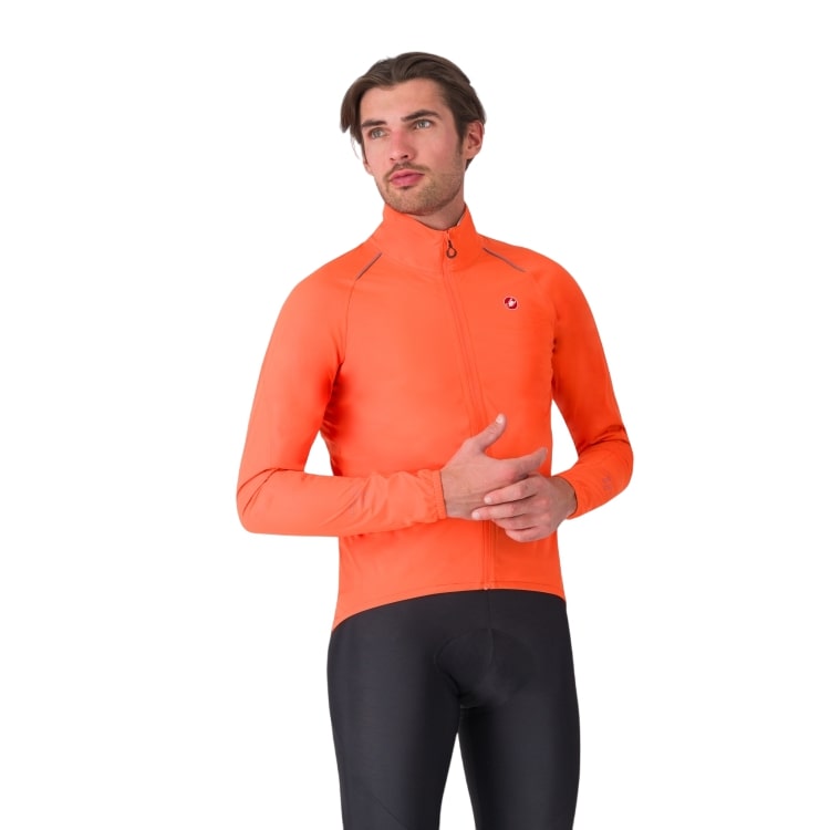 Castelli Emergency 3 Rain Jacket lange mouw brilliant orange heren