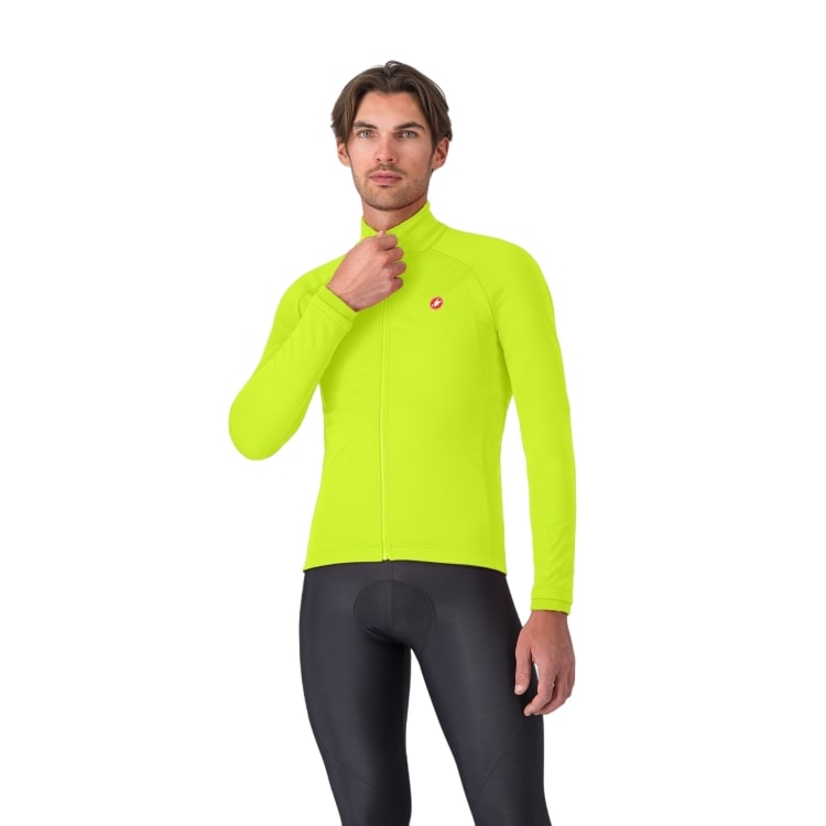 Castelli Competizione fietsjack lange mouw electric lime heren