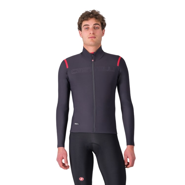 Castelli Tutto Nano RoS fietsshirt lange mouw dark grey/red heren