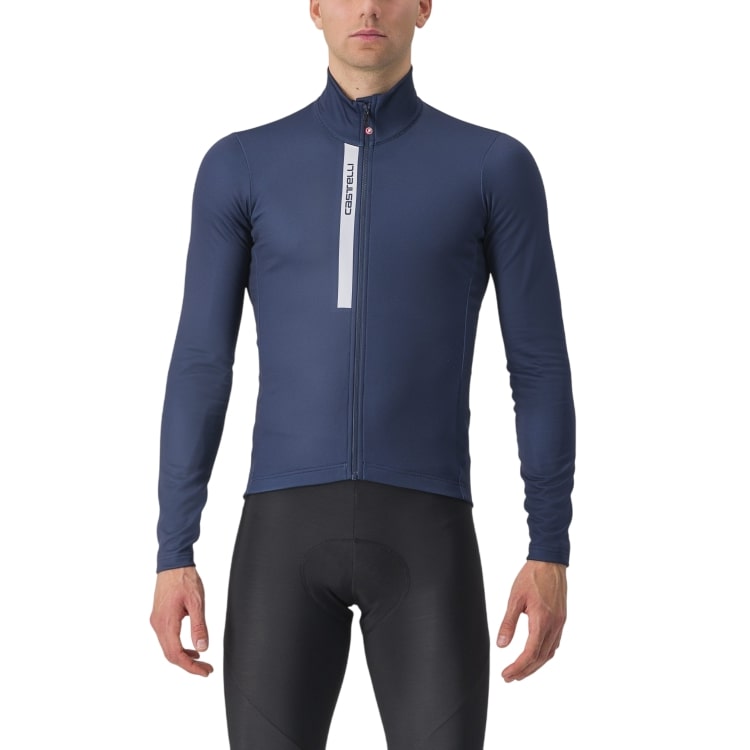 Castelli Entrata Thermal fietsshirt lange mouw belgian blue/silver grey heren
