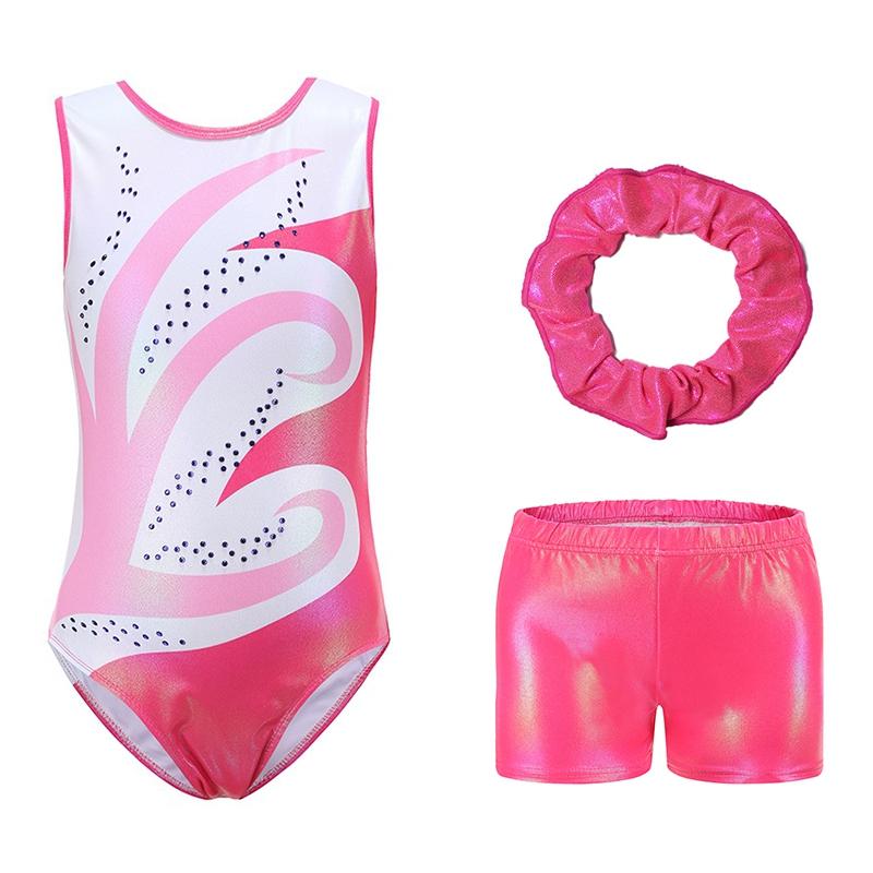 Sunnyway 5-12 jaar meisjes borduurwerk glitter ballet maillots gymnastiektraining bodysuits set danskledingpakken 10