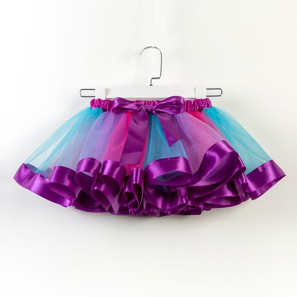 Tabajw KPARK Meisjes Kids Tutu Tule Party Dance Ballet Peuter Rainbow Baby Kostuum Rok M