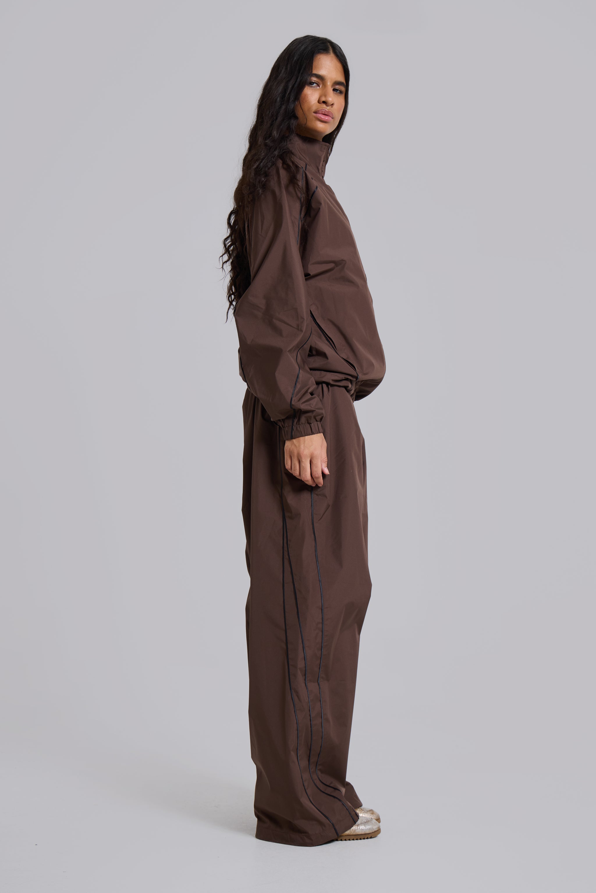 Jaded London Brown Vapor Tracksuit Bottoms
