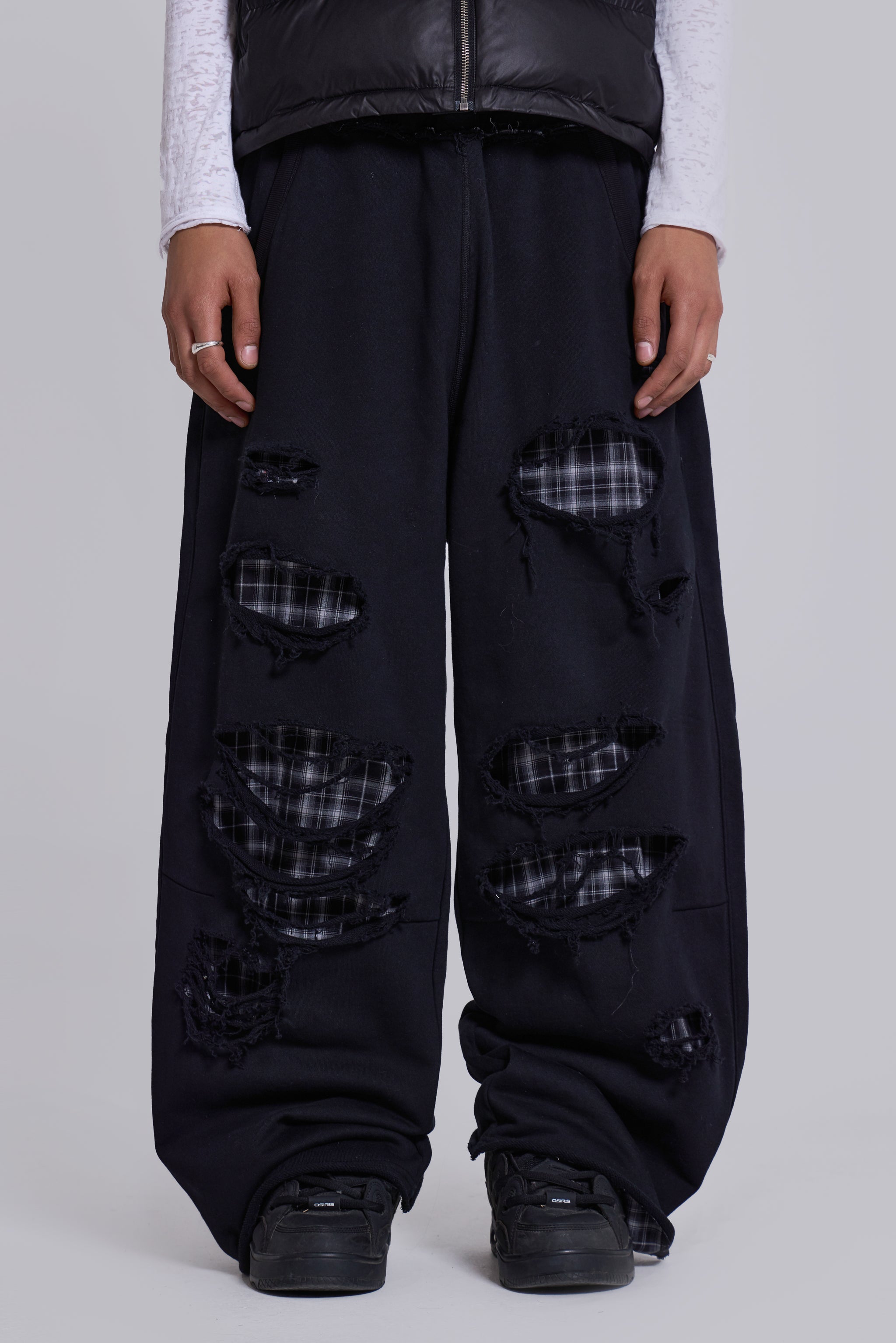 Jaded Man Check Layered Monster Joggers