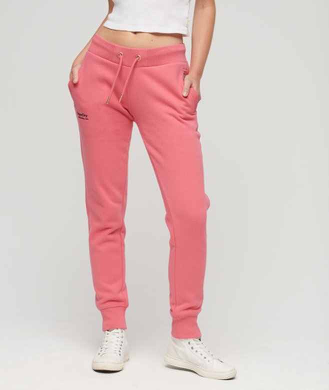 Superdry Essential Joggingbroek met Logo Roze