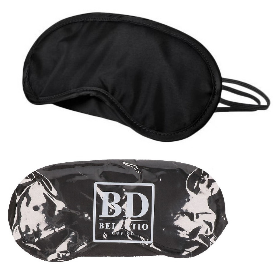 Merkloos Bellatio Design Slaapmaskers - 20x - oogmaskers - microfiber - fits all - zwart - elastiek -