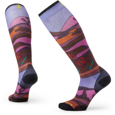 SmartWool Dames Ski Zero Cushion Floral Field Print OTC Sokken