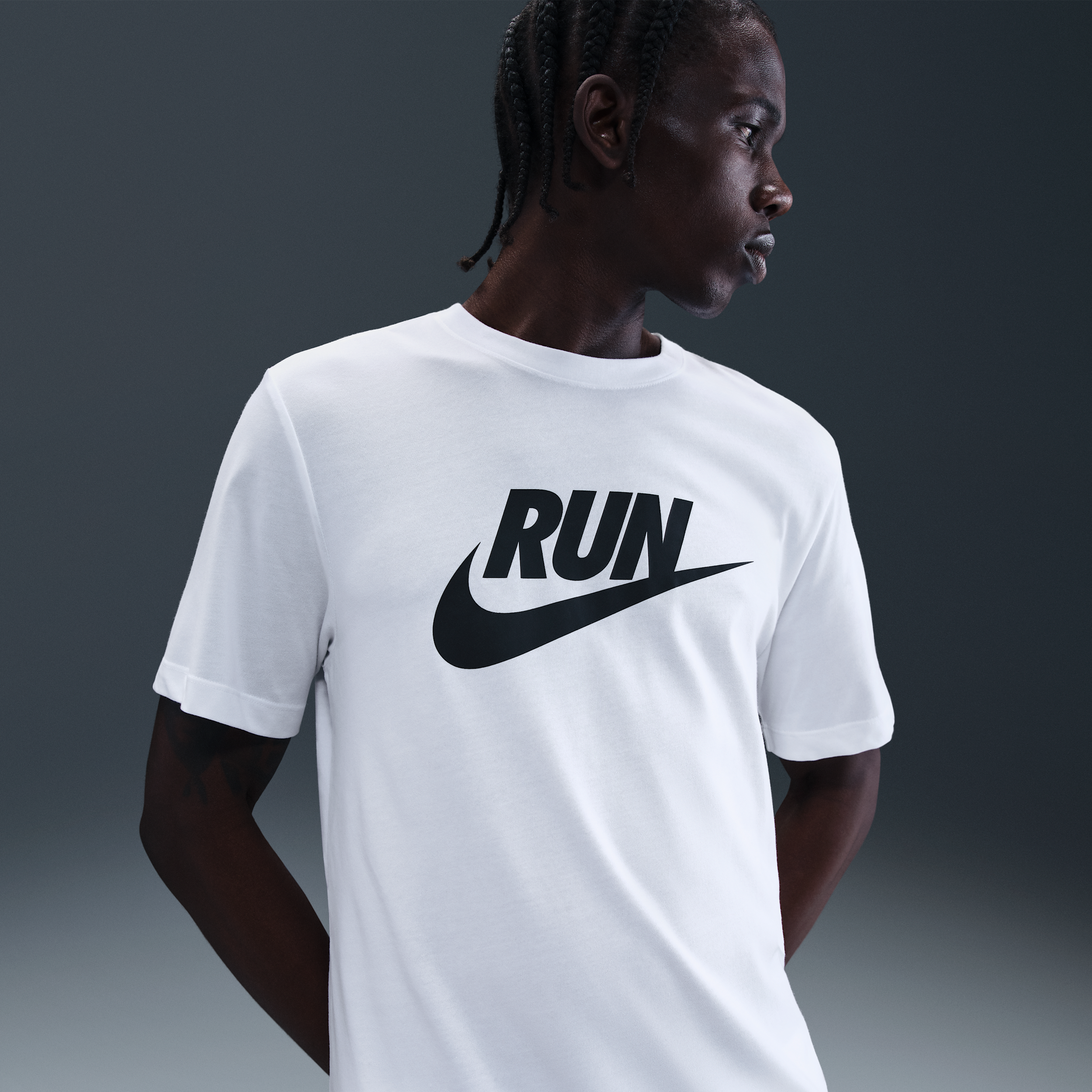 Nike Dri-FIT hardloopshirt voor heren - Wit