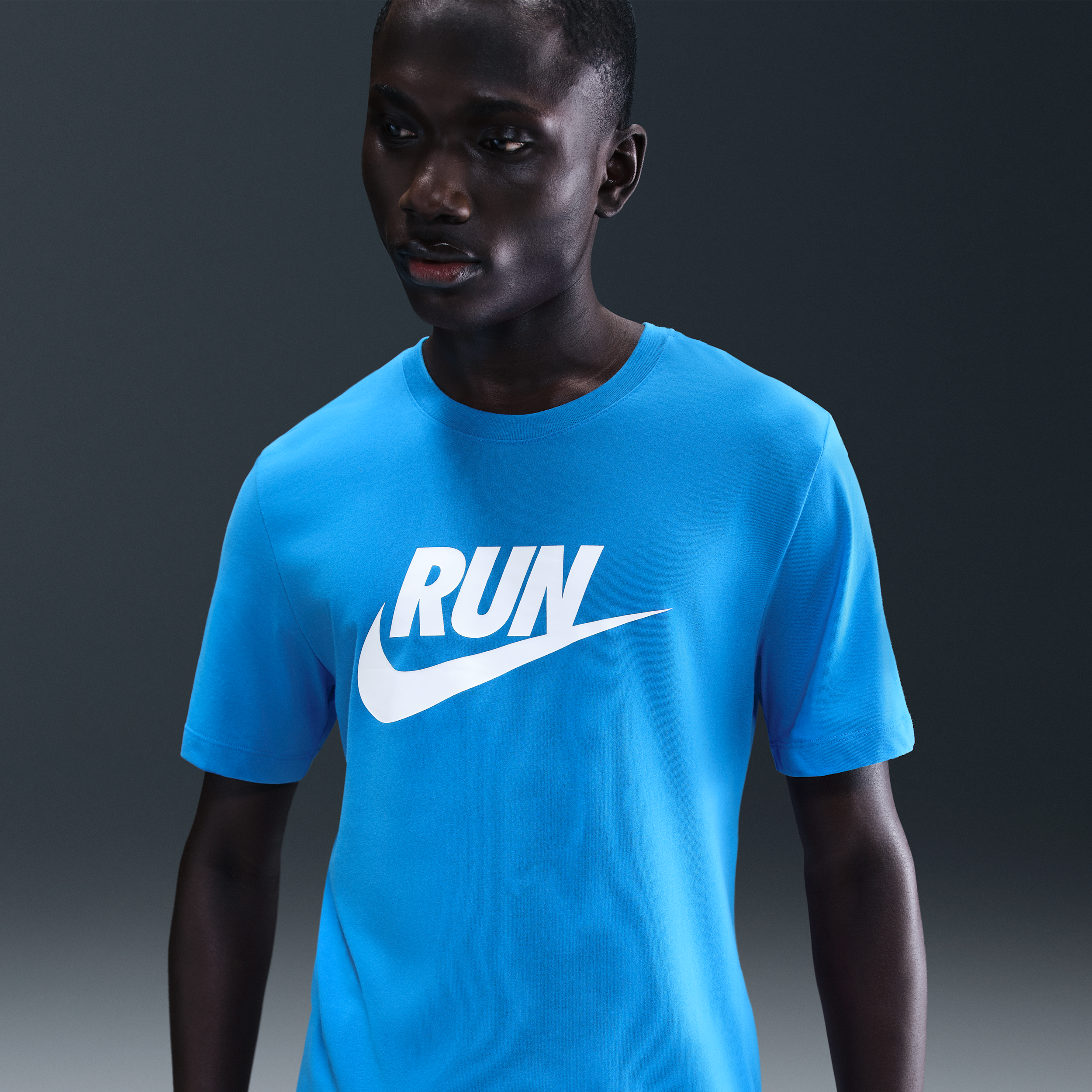 Nike Dri-FIT hardloopshirt voor heren - Blauw